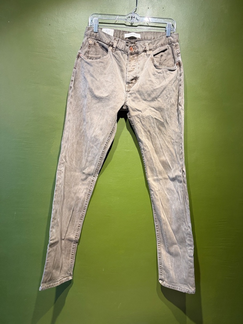 Billy Reid Men's Slim Fit Light Gray Jeans